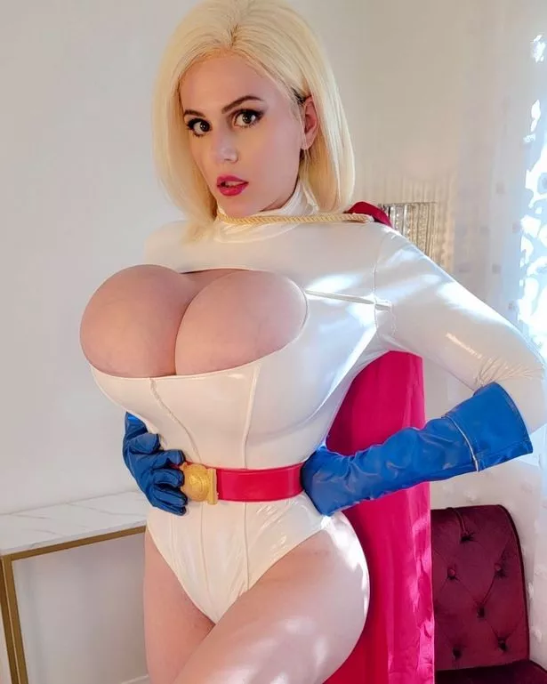 Jazmyne Day poses in a Power Girl costume